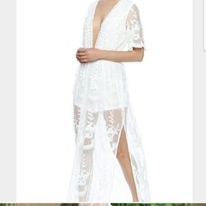 Honey Punch Lace White Maxi